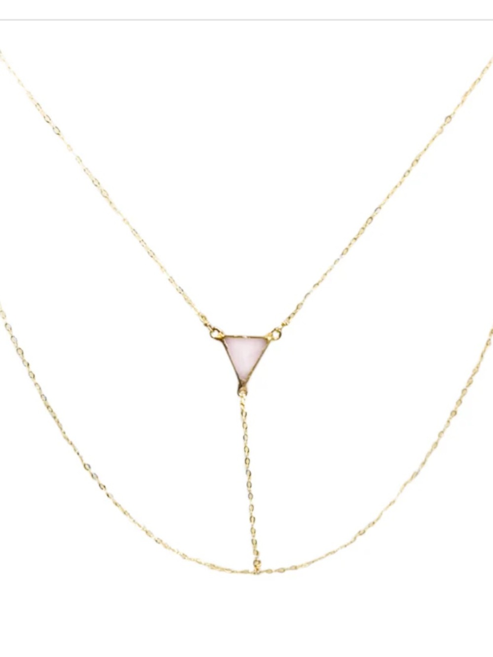Robyn Rhodes New Gold Layered Y-Shaped Pendant Necklace - Women Jewelry ✨ - Picture 2 of 3